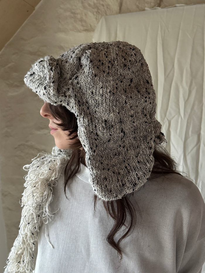 Khade Studio Dalmation Pariah Hat, model side shot