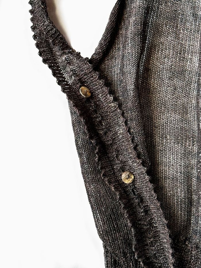 Khade Studio Brown Ahanna Dress, detail buttons