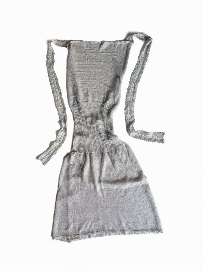 Khade Studio Silver Jiya Dress, front flat shot
