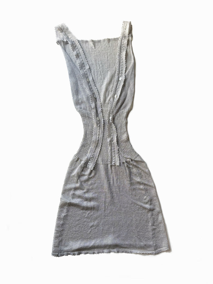 Khade Studio Silver Jiya Dress, back flat shot