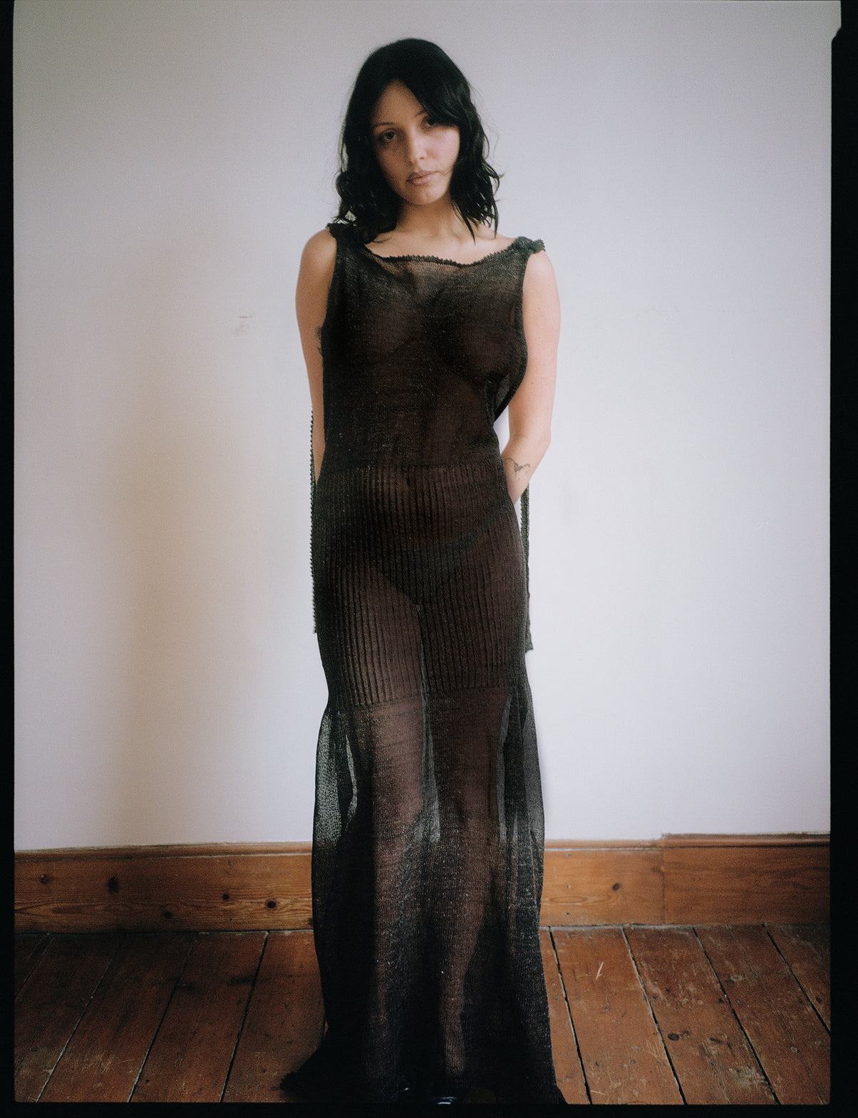 Khade Studio Brown Ahanna Dress, model front side